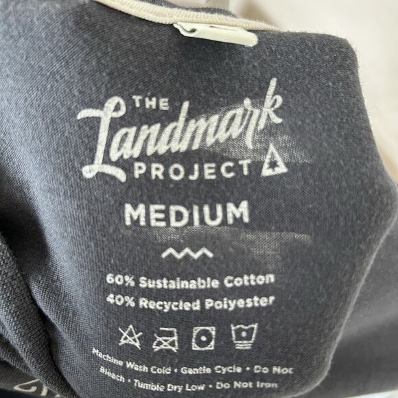 The Landmark Project National Parks T Shirt Unisex Size M Charcoal Cotton Map - Picture 4 of 5